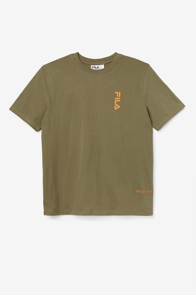 Fila Deckhand Olive T-Shirt Mens - NZ 82690-APEC